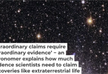 The universe is filled with countless galaxies, stars and planets. Astronomers may find life one day, but they will need extraordinary proof. ESA/Euclid/Euclid Consortium/NASA, image processing by J.-C. Cuillandre (CEA Paris-Saclay), G. Anselmi